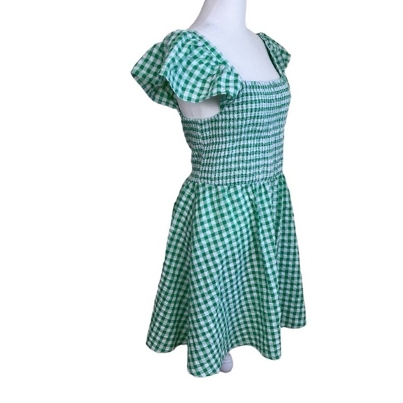 Old Navy Smocked Flutter Sleeve Gingham Mini Dress Fit and Flare Cottagecore M - Picture 5 of 15